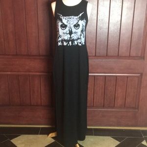 Black medium Xhileration maxi dress with side cuts